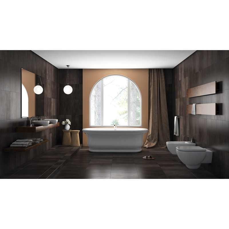 Monterey 72" x 34" Freestanding Soaking Bathtub, White