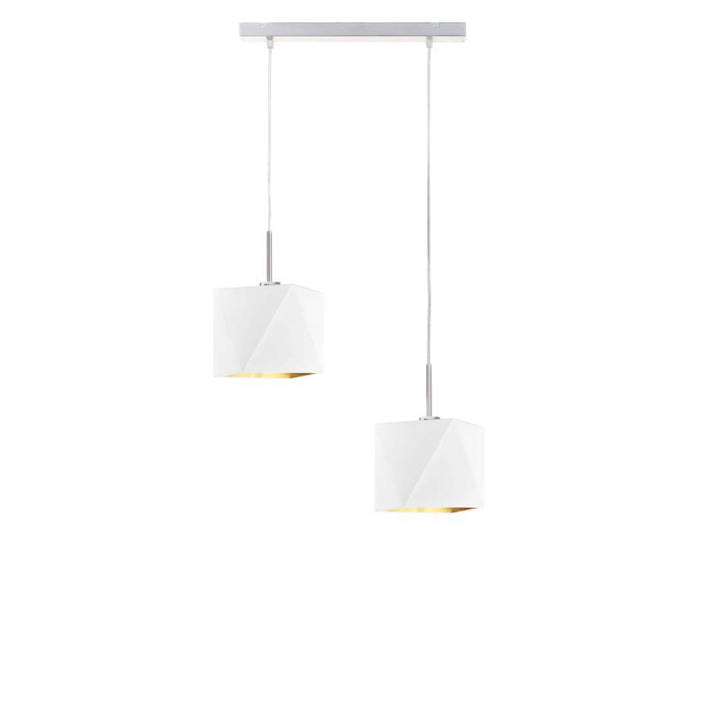 Robby 2 - Light Kitchen Island Pendant, Brushed Chrome, White