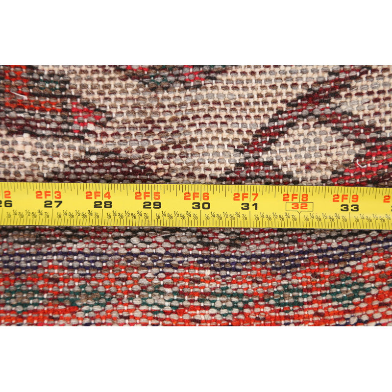 One-of-a-Kind 3'2" X 5' New Age Wool Area Rug in Red