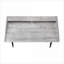 Bureaux pour bureau personnel, moderne contemporain, L 47,25 po, comptoir en stratifié gris avec tablettes de rangement et casiers, base en métal noir | Gris | Panneau de particules