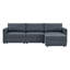 Canapé modulaire convertible avec rangement