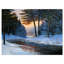 Winter River and Forest - reproduction sur toile-1897899622
