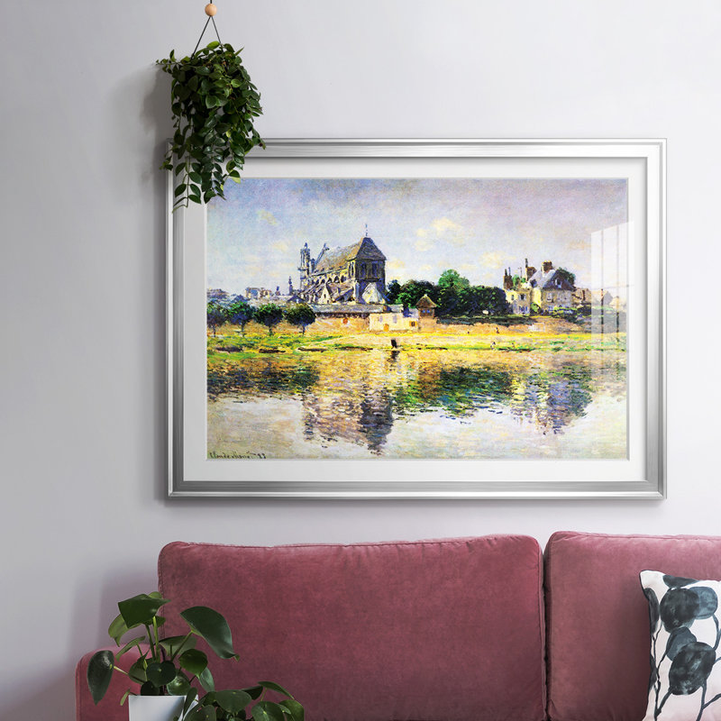 Monet, impression encadrée sur papier par Claude Monet, Argent, H 27 po x l 39 po x P 1,5 po