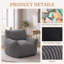 Fauteuil pouf Kannon Comfy, canapé-pouf paresseux en fausse fourrure pour salon, chambre et dortoir-1585734974-1588698044
