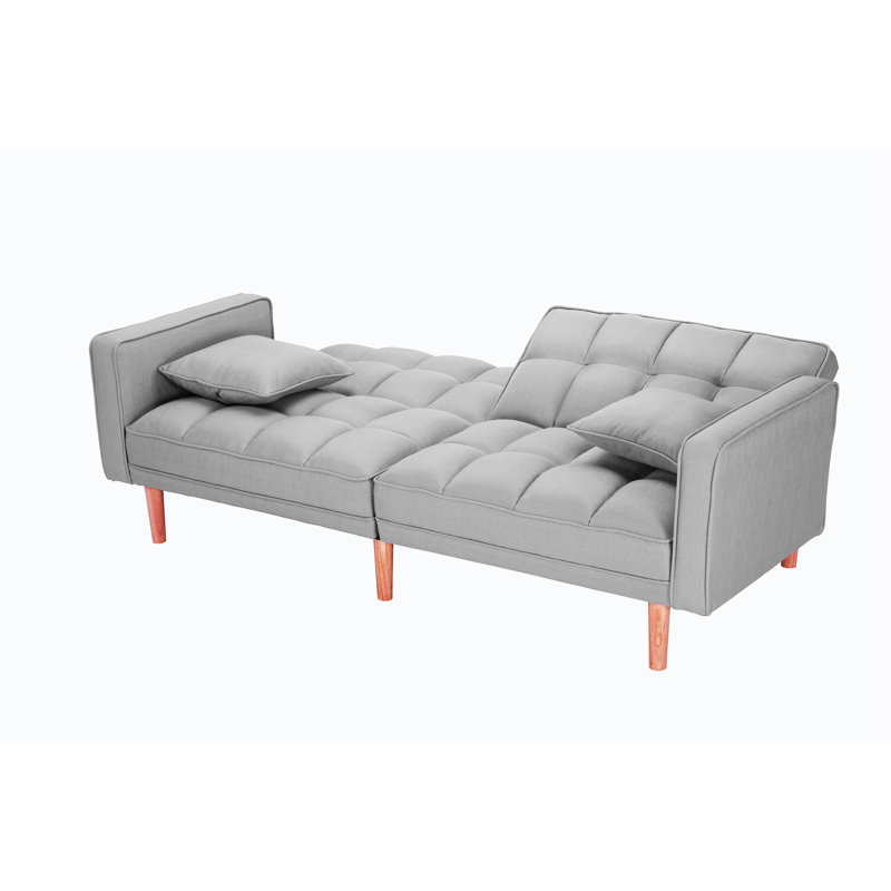 Lamarian Upholstered 75.01'' Sofa, Light Gray Fabric