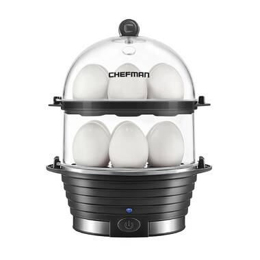  egg cookers 304 stainless steel inside and outside,Rapid Egg  Cooker, 9 Egg Capacity Electric Egg Cooker for Hard Boiled Eggs,Poacher Eggs,  Scrambled Eggs, Scrambled,Soft,Medium, Hard Boiled with Auto Shut-Off,30  Minutes Timer