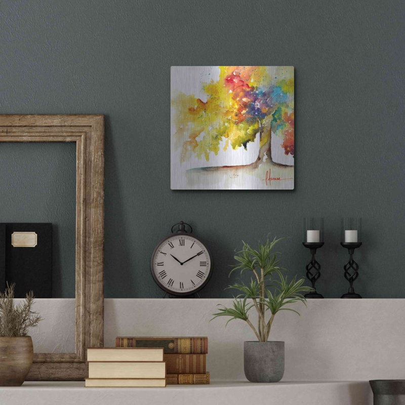 «Rainbow Trees I» par Leticia Herrera, H 12 po x l 12 po