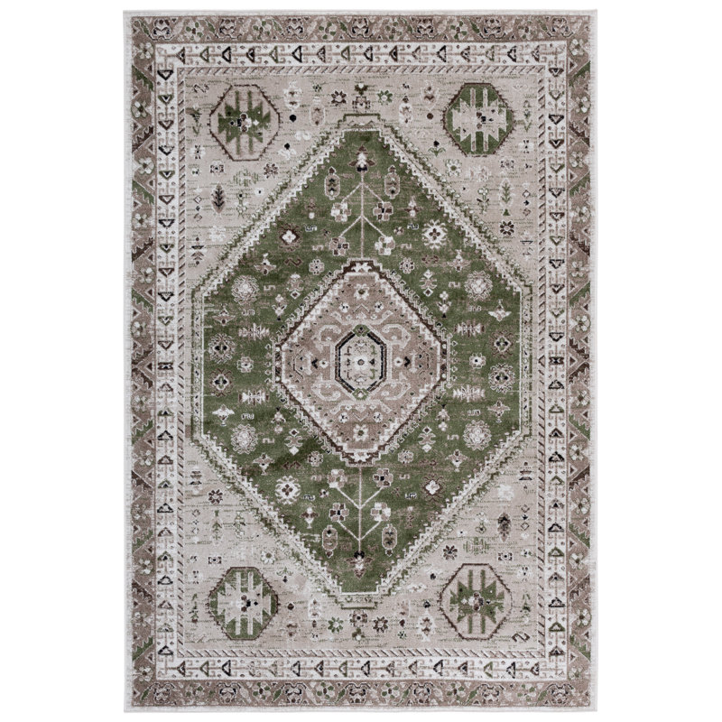 Tapis oriental lavable à la machine Bayside 118 Performance, Carré 6 pi 7 po