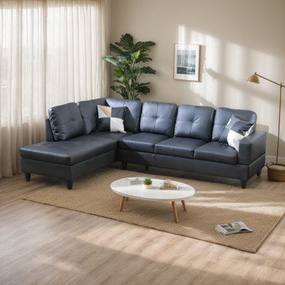 Canapé modulaire en cuir 2 pièces Amielle