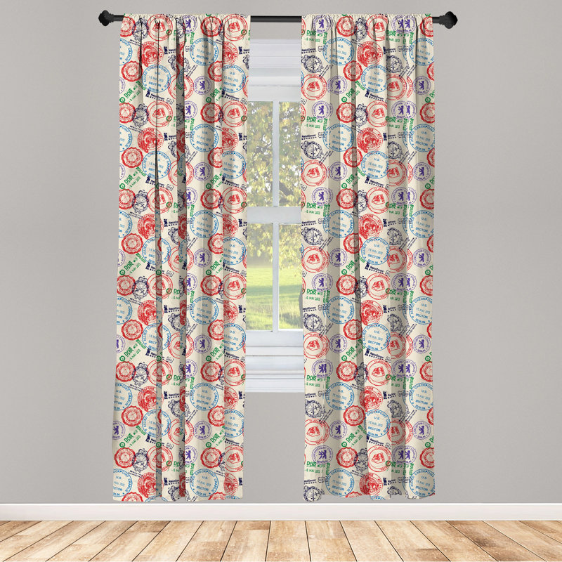 Europe Semi-Sheer Rod Pocket Curtain Panels, 28" x 84"