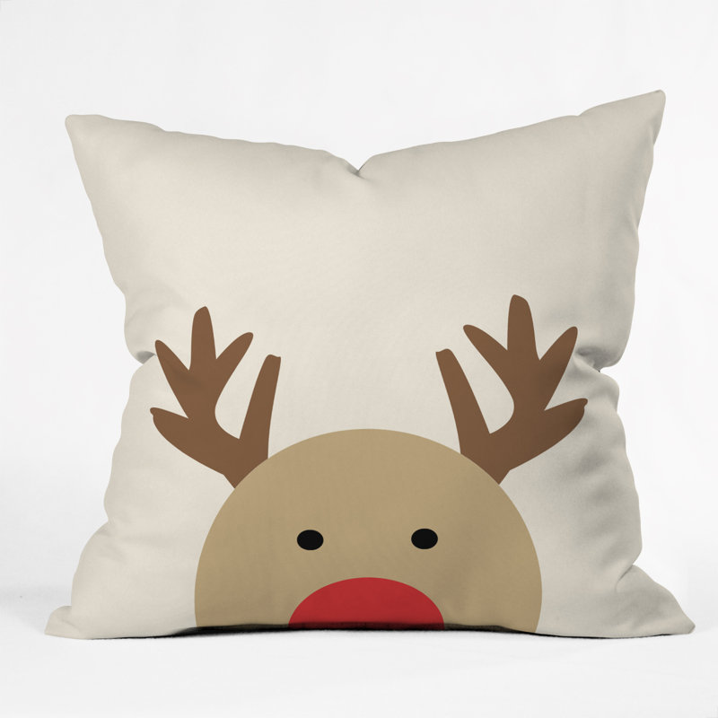 Coussin décoratif intérieur / extérieur Allyson Johnson Reindeer, 20 po x 20 po