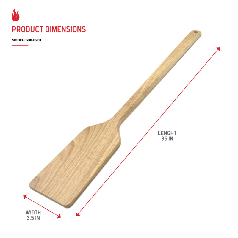Nexgrill 35-Inch Wooden Seafood Boil Paddle - Lightweight Crawfish Stirring Paddle with Long Handle, Perfect for Mixing Large Volumes in Cajun Cooking - 530-0201