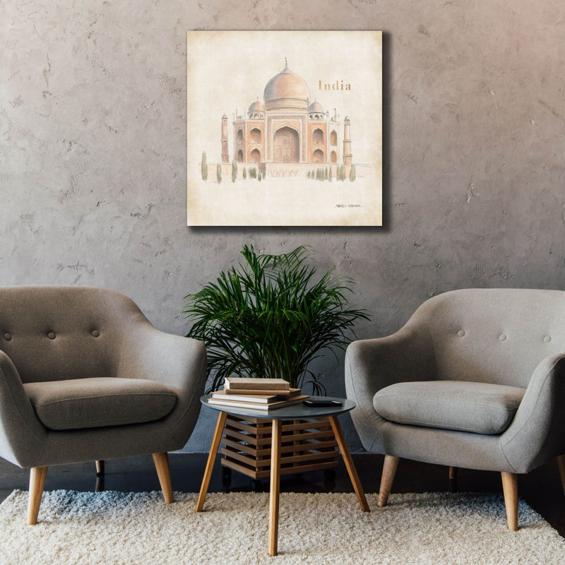 Winston Porter «World Trekker 4» par Marco Fabiano, art mural sur toile, 12 po x 12 po, H 37 po x l 37 po x P 1,5 po