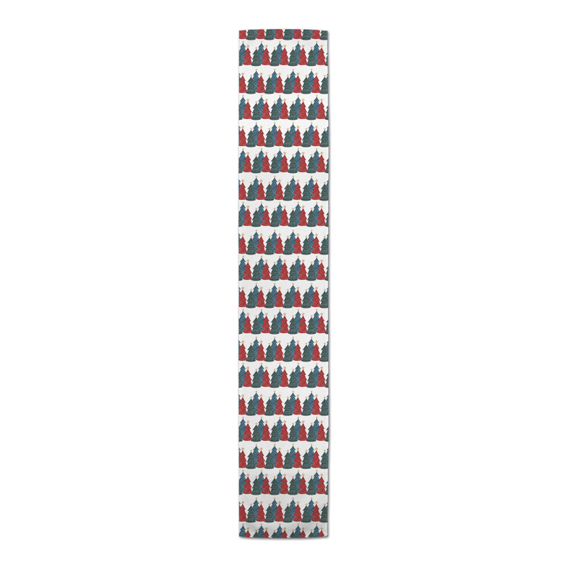 Christmas Tree Trio Table Runner, 90" L x 16" W