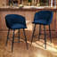 Meurer Upholstered Counter Stool with Metal Frame-576909832