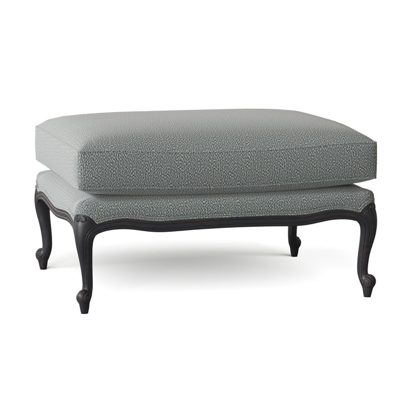 St. Helena Ottoman, Espresso, Maya Cyan