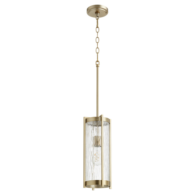 Occil 1 - Light Single Pendant, Aged Brass, 15.5" H x 6.5" W x 6.5" D