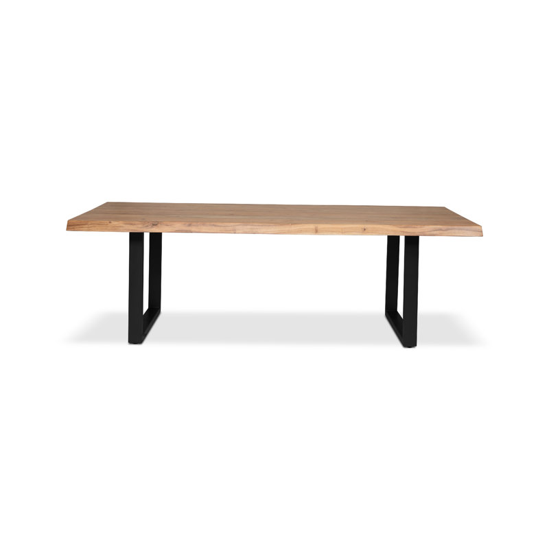 Brooks Dining Table, Teak, 29.75"H x 92"L x 40"W, Black