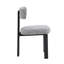 Chaises de salle à manger modernes et rembourrées (2), noir et blanc - Rembourrage en mousse pour un siège (2) Pieds en métal