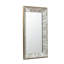 Miroir rectangulaire polyvalent argent antique avec des détails floraux exquis pour la décoration intérieure