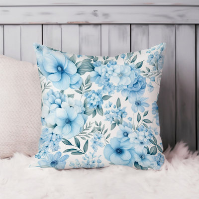 Floral Blue Flower Modern Cottagecore Pattern II Flowers Modern Cottage