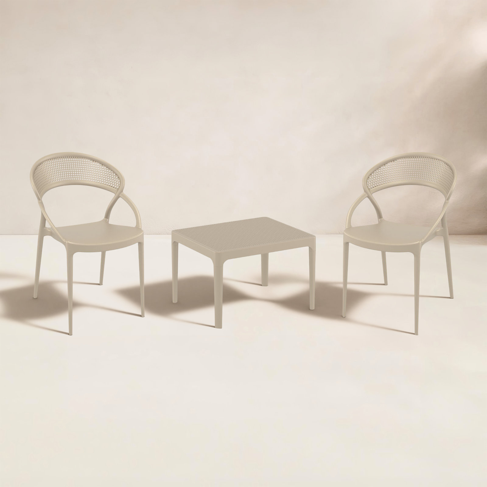 Farrah 2-Person Patio Seating Group, Beige