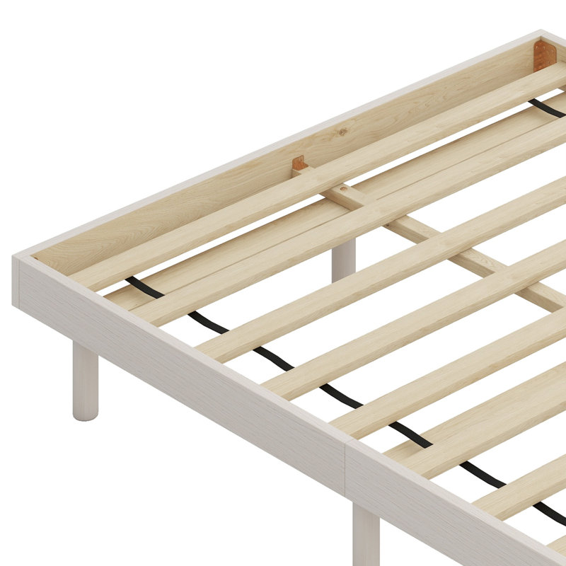 Base de lit plateforme flottante de conception moderne, Blanchies, Double