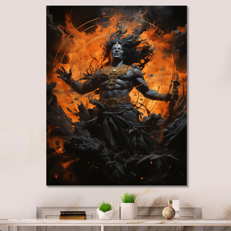 Traduction libre «Hindara Natarajas Spiritual Dance I», Black Picture Framed, 44" H x 34" W
