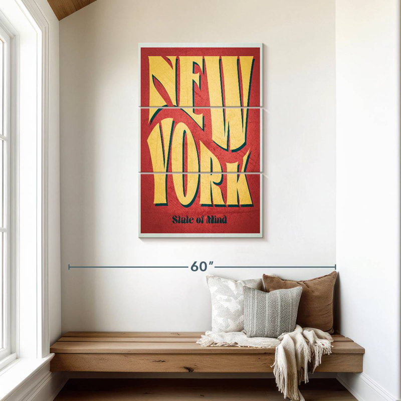 Masam New York State of Mind - rouge, H 45 po x l 28 po