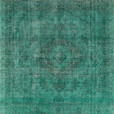 Tapis vert de style oriental