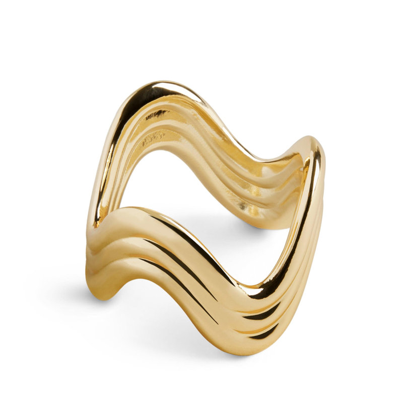 Ripple Napkin Rings, Gold