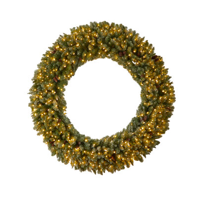 Faux Lighted Pine 72'' Wreath