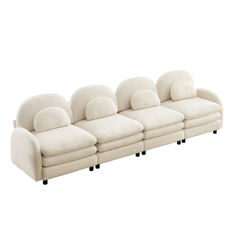 Canapé 4 places Teddy, H 35,4 po x l 129,1 po x P 33,8 po, Beige