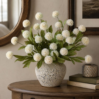6 Piece Artificial Pompon Mum Flowers