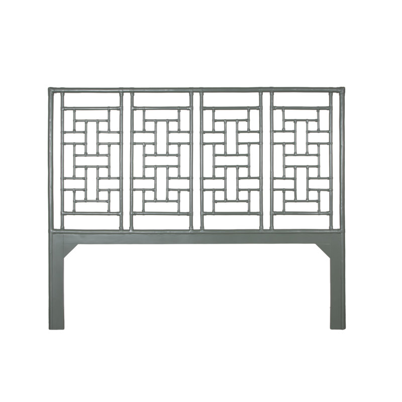 Ohana Rattan Open-Frame Headboard, King, Evergreen
