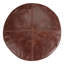 Pouf rond en cuir véritable brun vieilli Connor l 18 po Connor-74071644