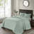 Reversible Bedspread King - Oversized With Artistic Quilting Pre-washed Cotton For Comfort Enhances Bedroom Aesthetics Includes And Shams Detail Ambiance