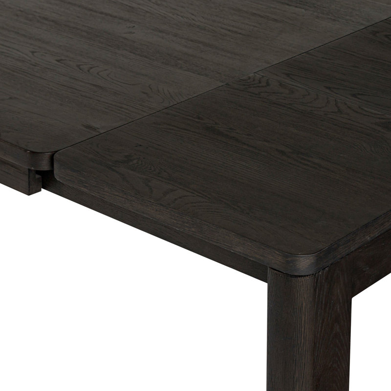 Noeline Solid Oak Dining Table, Black, 30'' H x 96'' W x 42'' D