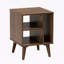 Table de bout en bois au fini brun Vesper, style Mid-Century, H 20,30 po x l 15,23 po x P 15,23 po