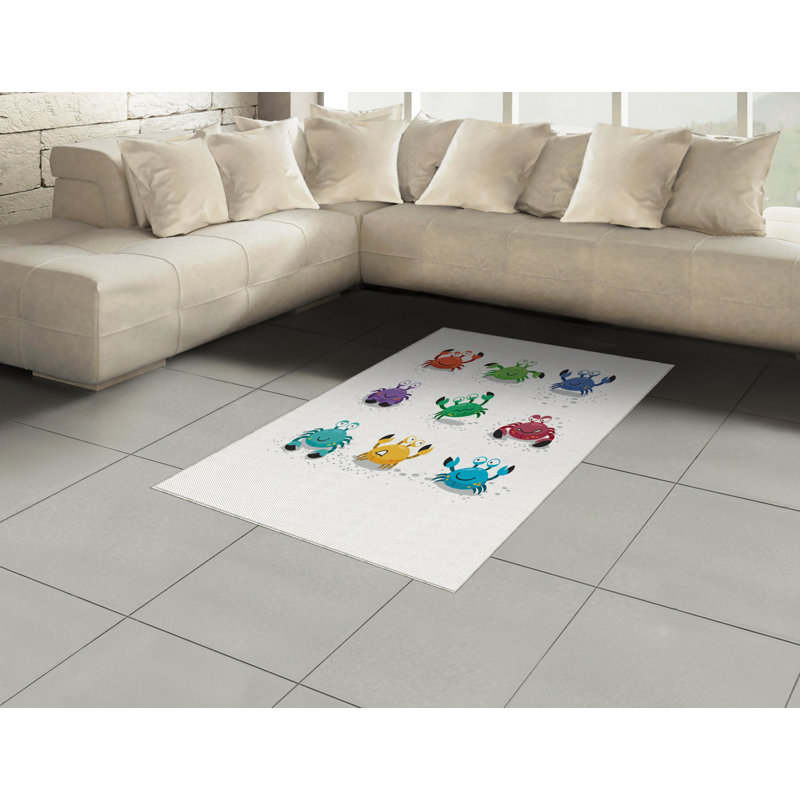 Tapis décoratif Crabs, Rectangle— 4 pi x 5 pi 8 po