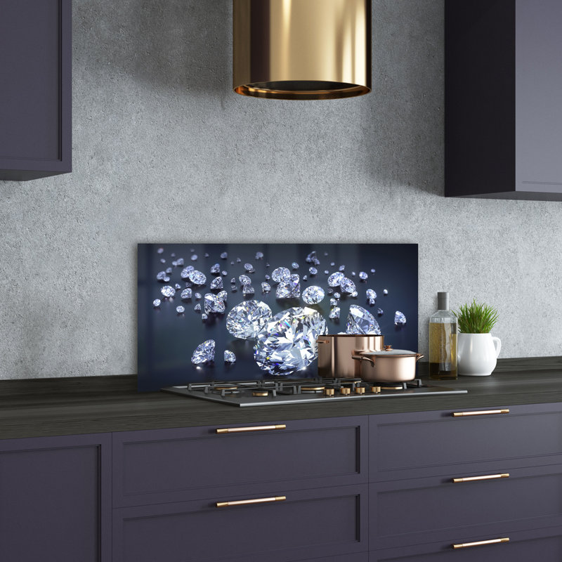 Alexsia 50cm W x 100cm L Glass Peel and Stick Panel