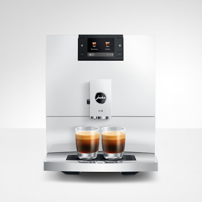 C9 Piano Black Automatic Coffee Machine, White