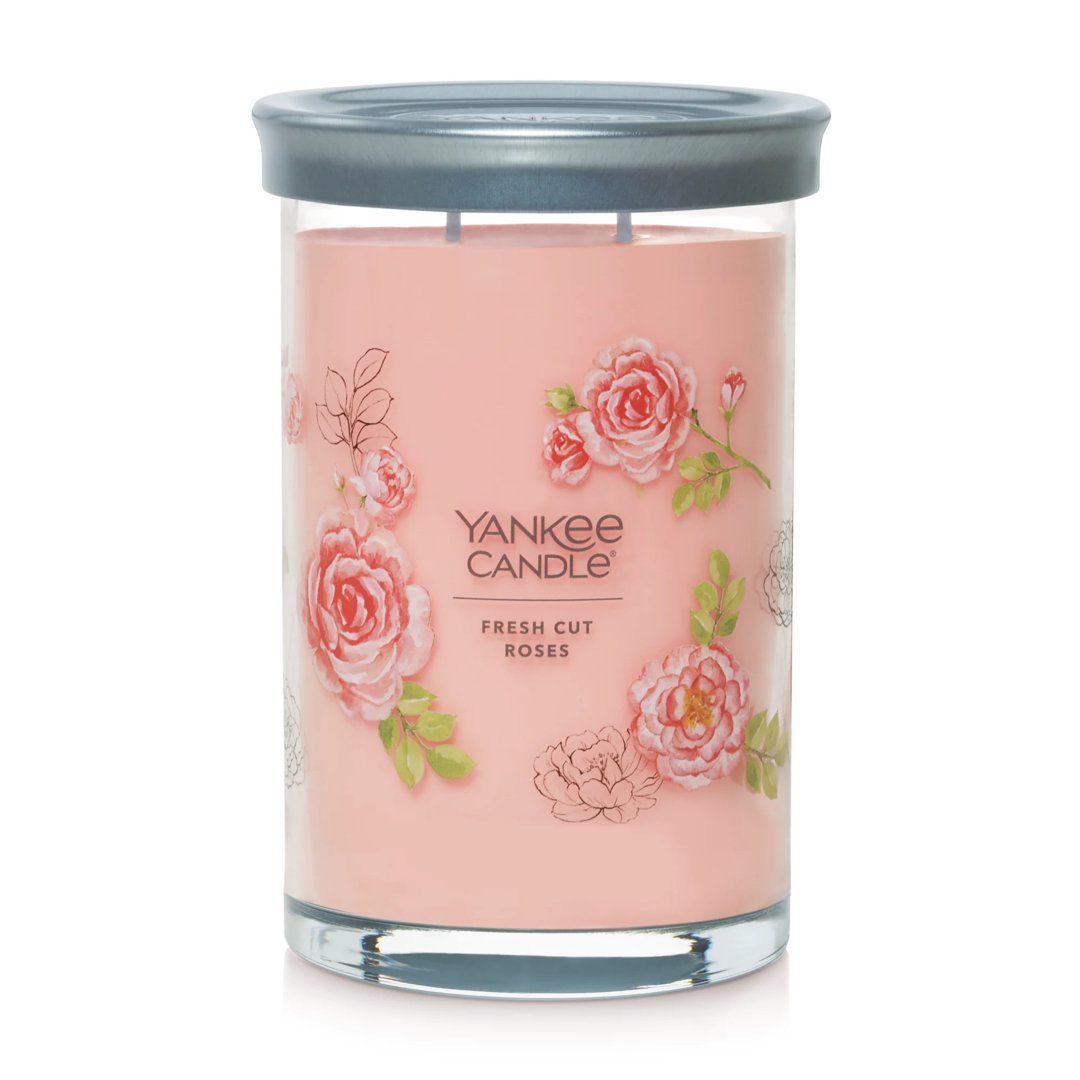 Signature Fresh Cut Roses Scented Tumbler Candle YANKEE CANDLE Size: Large