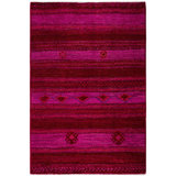 Overdyed One-of-a-Kind 4' 1" X 6' 1" Hand Knotted Area Rug