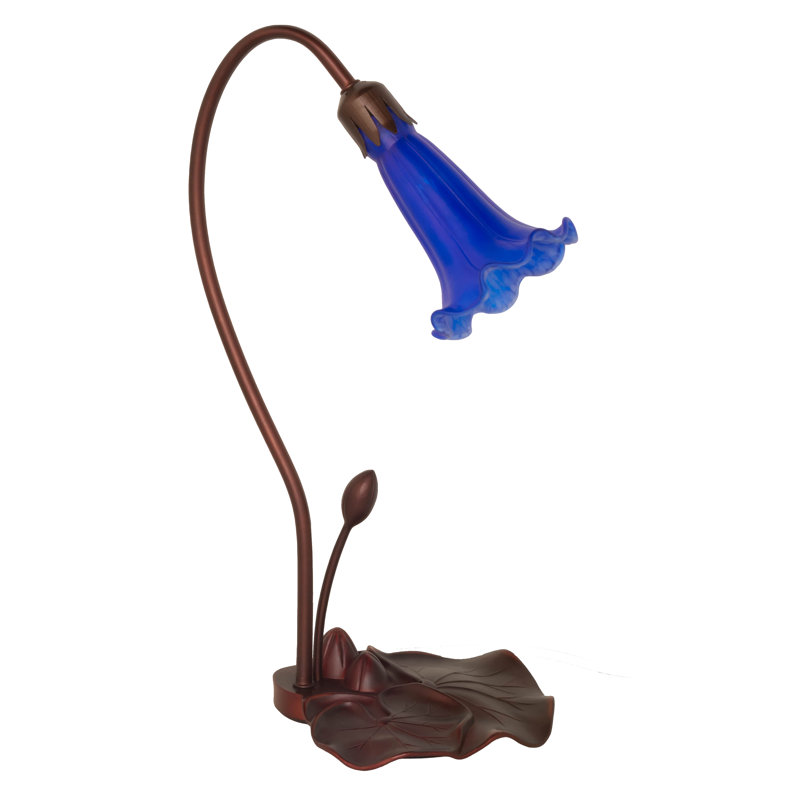 16" High Blue Tiffany Pond Lily Accent Lamp