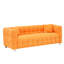 80 pouces orange pour le salon et la chambre à coucher, 3 avec molleton, 2 coussins, pied en métal robuste, expérience de luxe ergonomique et chambre à coucher - support robuste