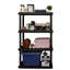 Étagère de rangement robuste à 4 niveaux pour garage, garde-manger et buanderie Navay, l 36 po x P 18 po x H 56 po, noir