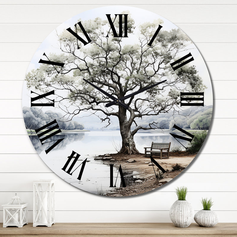 Horloge murale arbre - Tranquil Shades II, Très grand