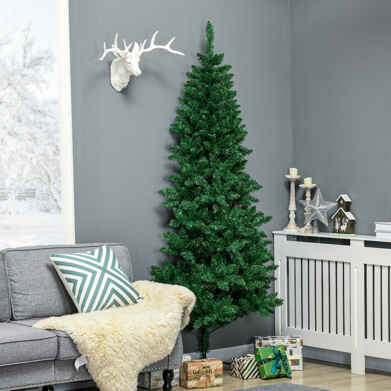Demi-arbre de Noël artificiel 5 pi 5 pi, 7'