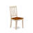 Antique Dining Room Chairs - Slat Back Solid Wood Seat Chairs, Set of 2, Buttermilk & Cherry-2029502981